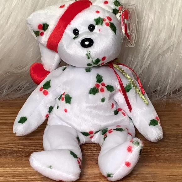 TY Holiday Beanie Baby Bear - Picture 1 of 5